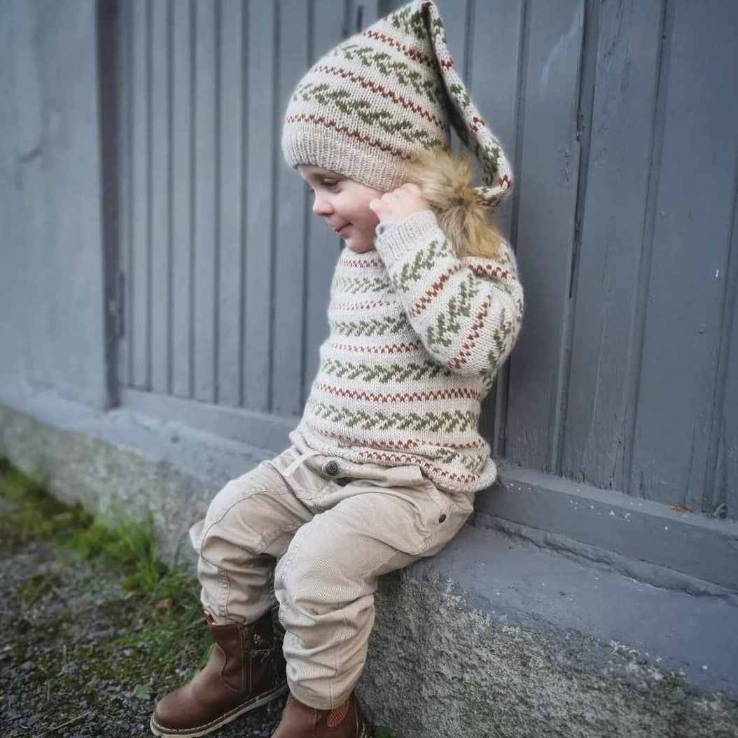 Holly-jolly genser  barn- garnpakke