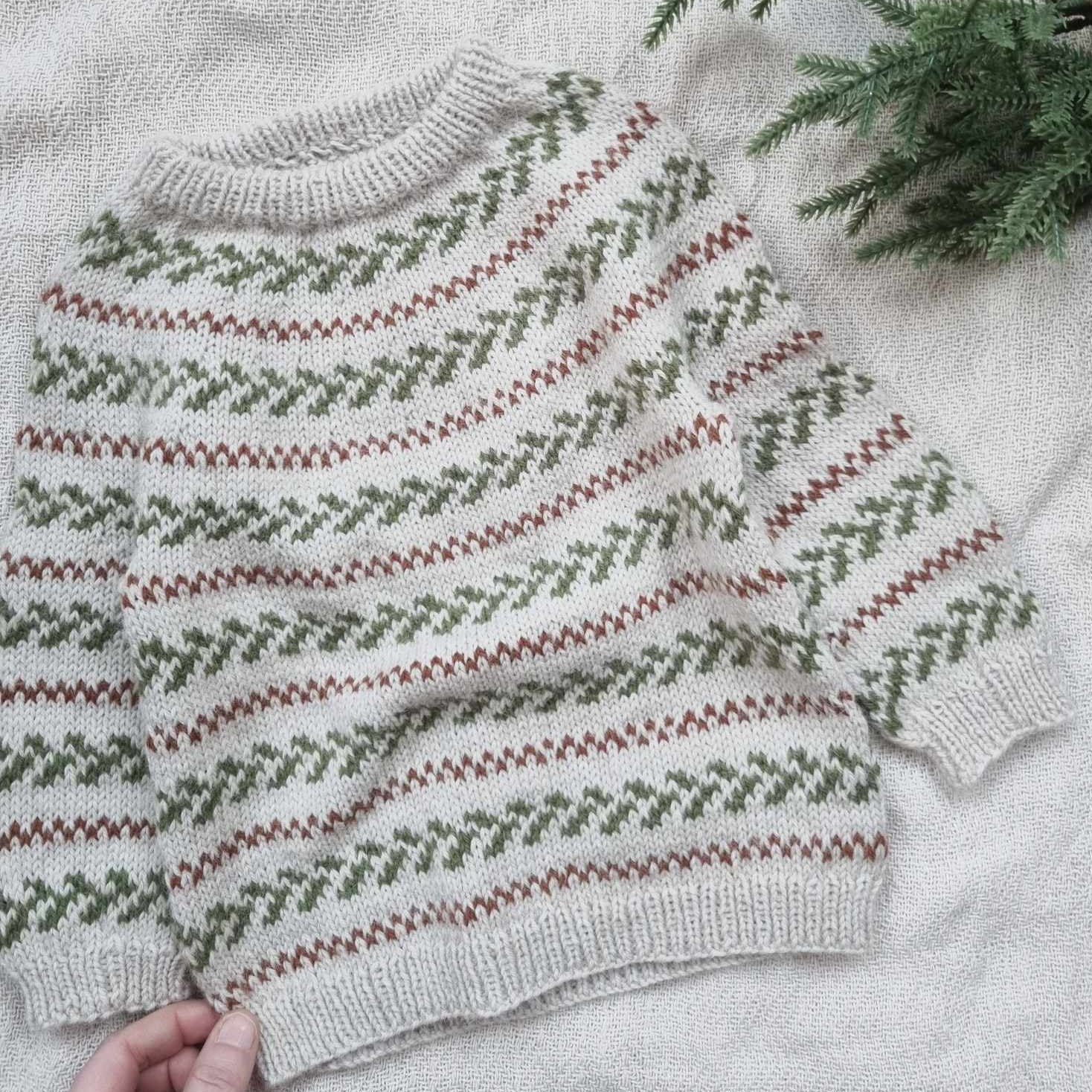 Holly-jolly genser  barn- garnpakke