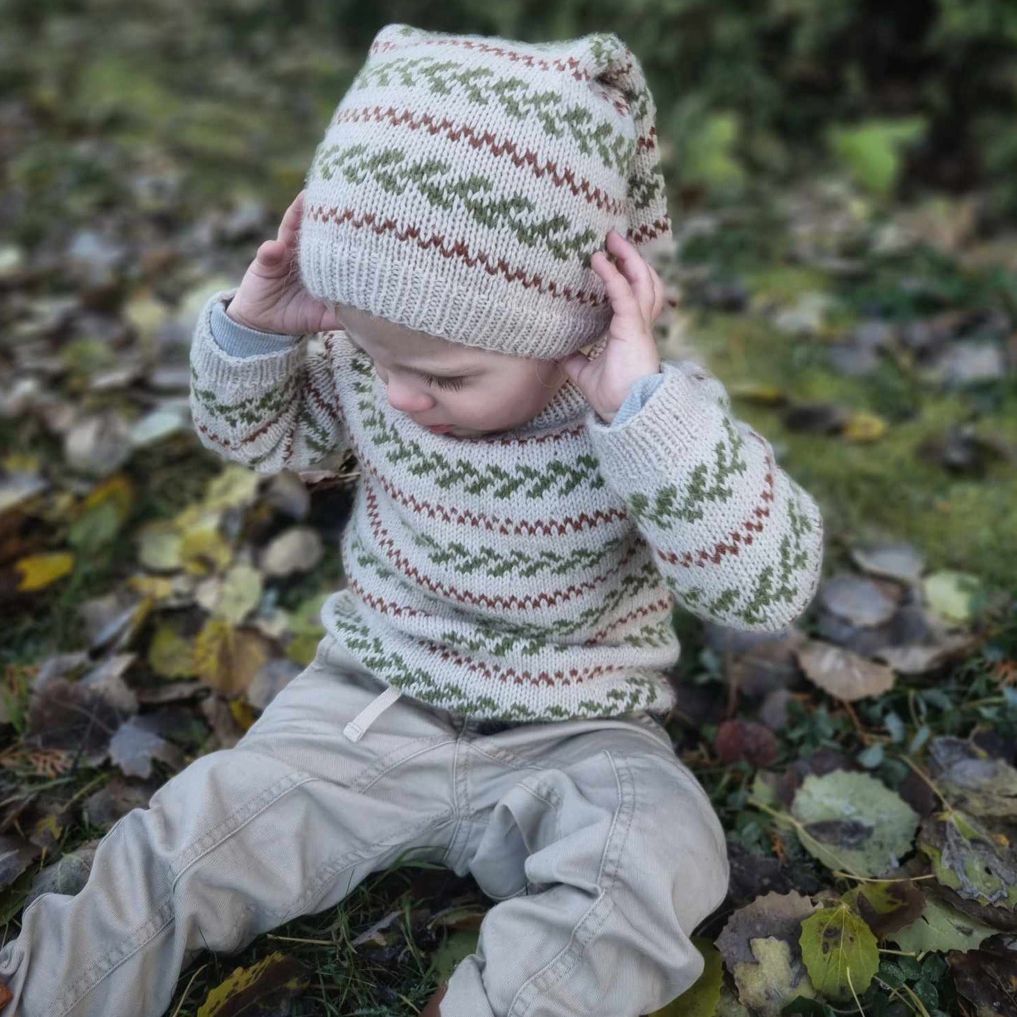 Holly-jolly genser  barn- garnpakke