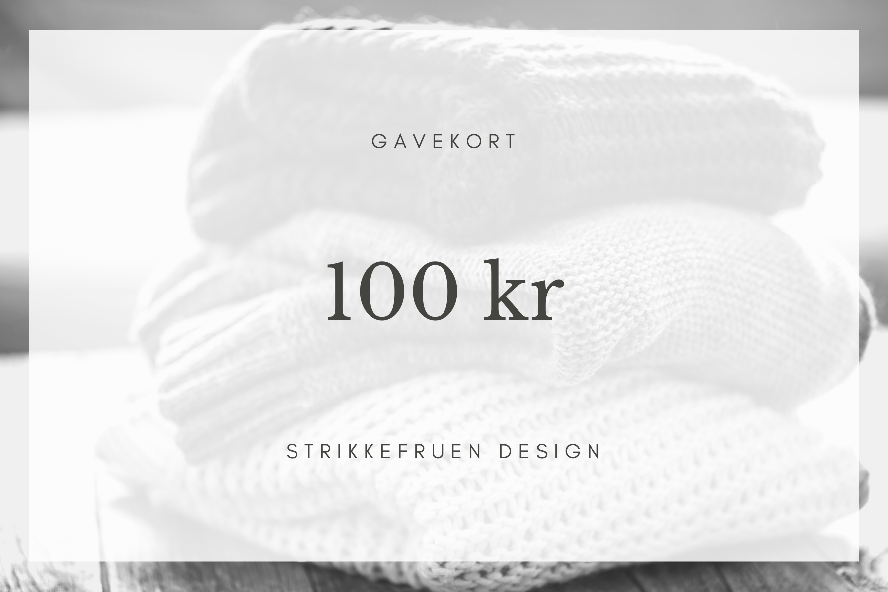 Strikkefruen design gavekort