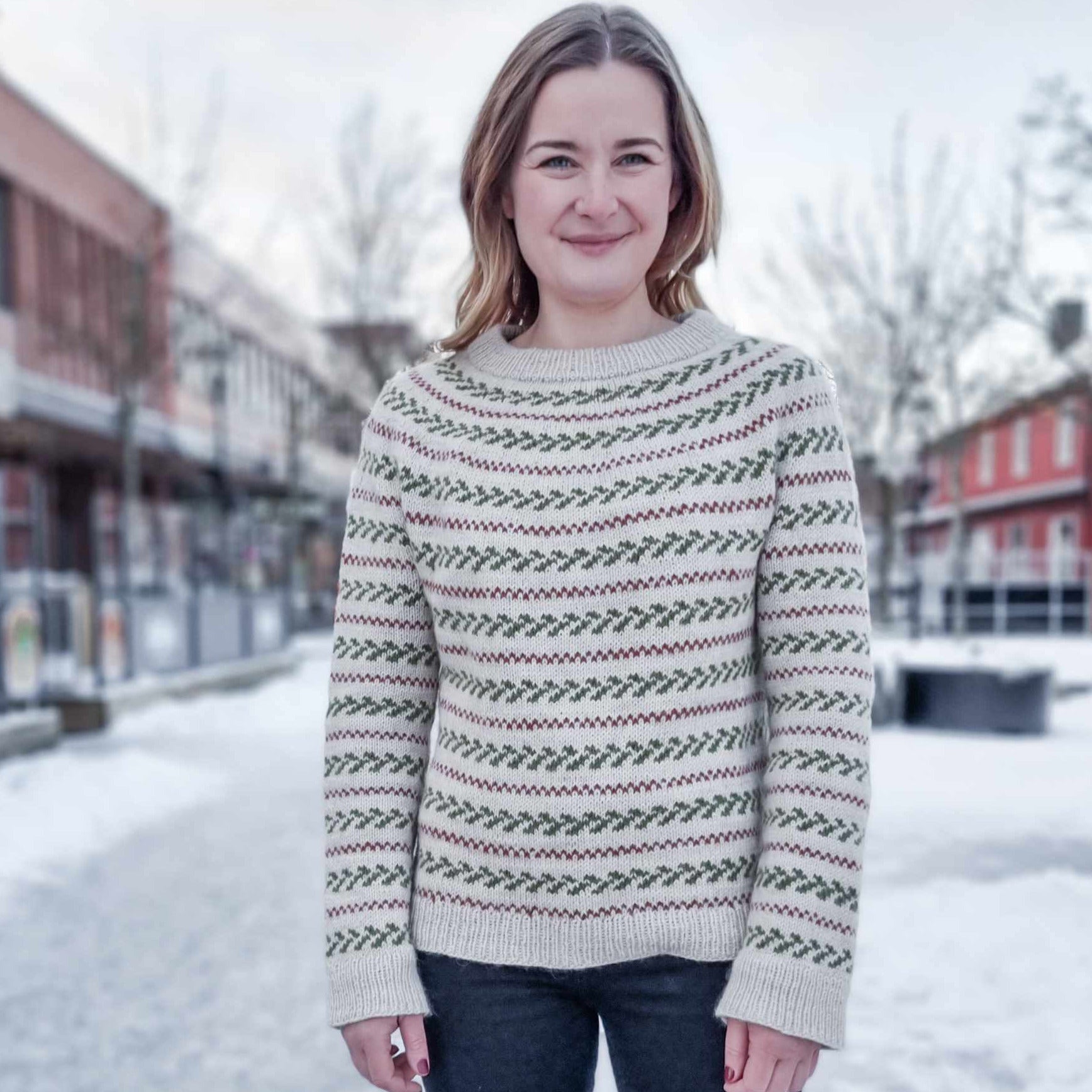 HOLLY-JOLLY SWEATER - WOMAN -English pattern