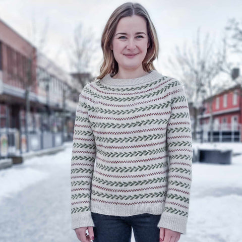 HOLLY-JOLLY SWEATER DAME - Norsk oppskrift