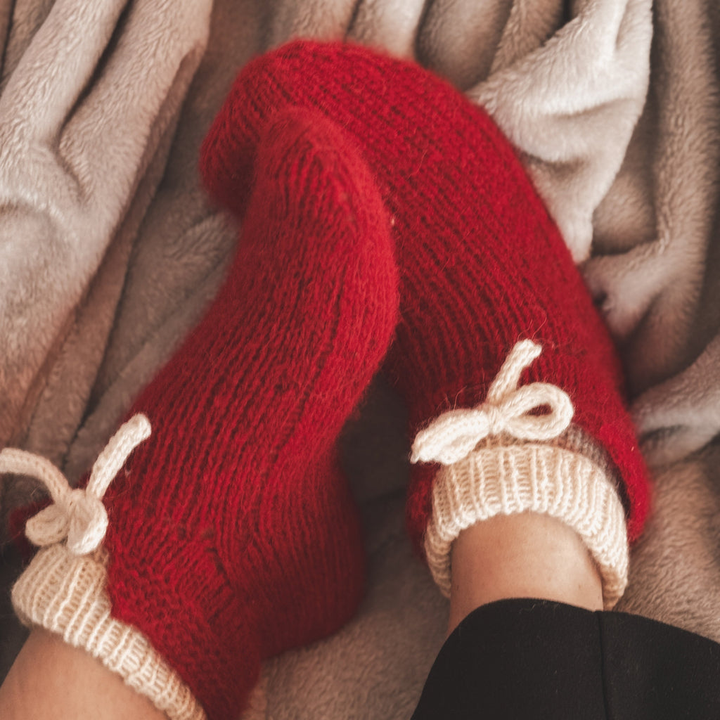 Julesløyfe-tøfler - Norsk oppskrift