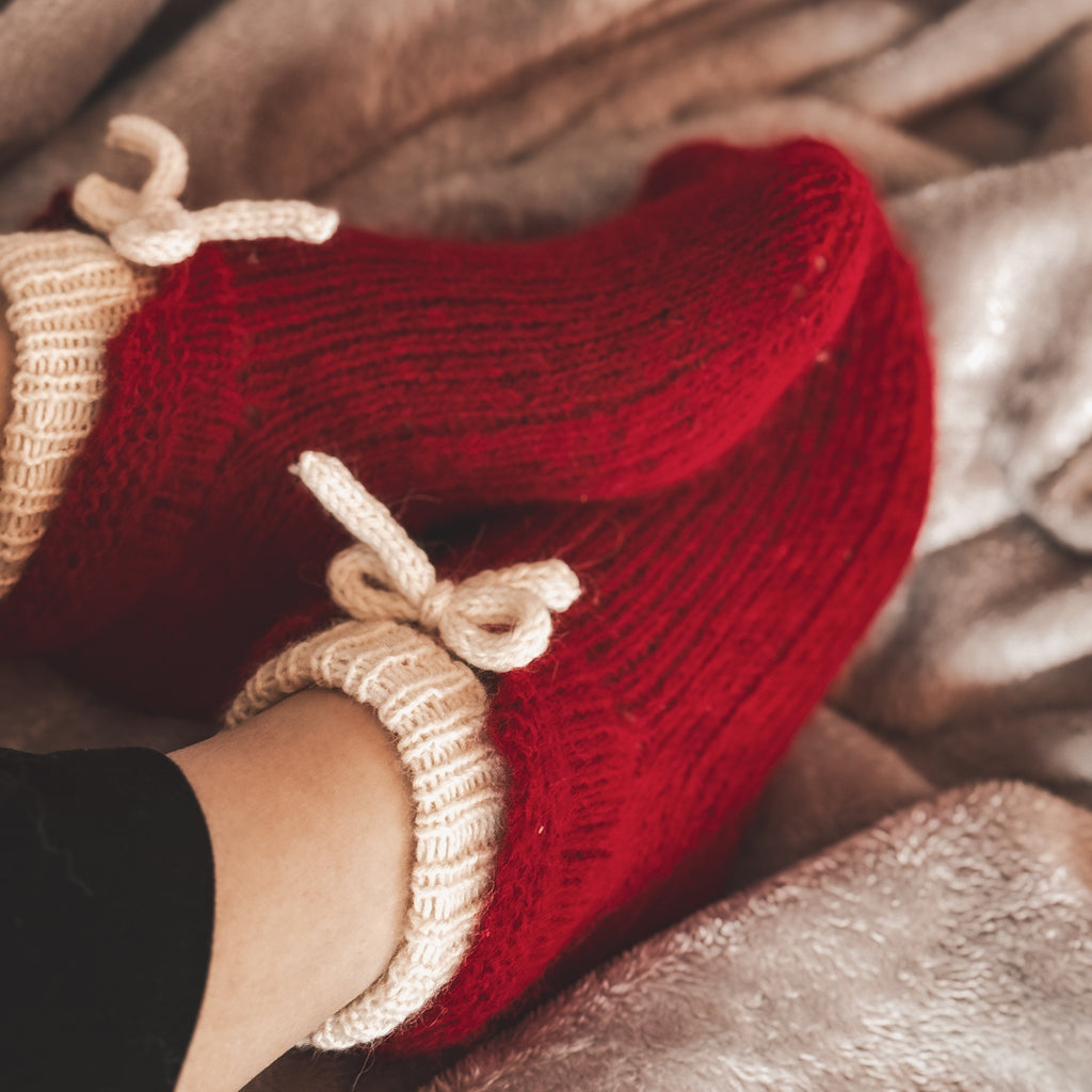 Julesløyfe-tøfler - Norsk oppskrift