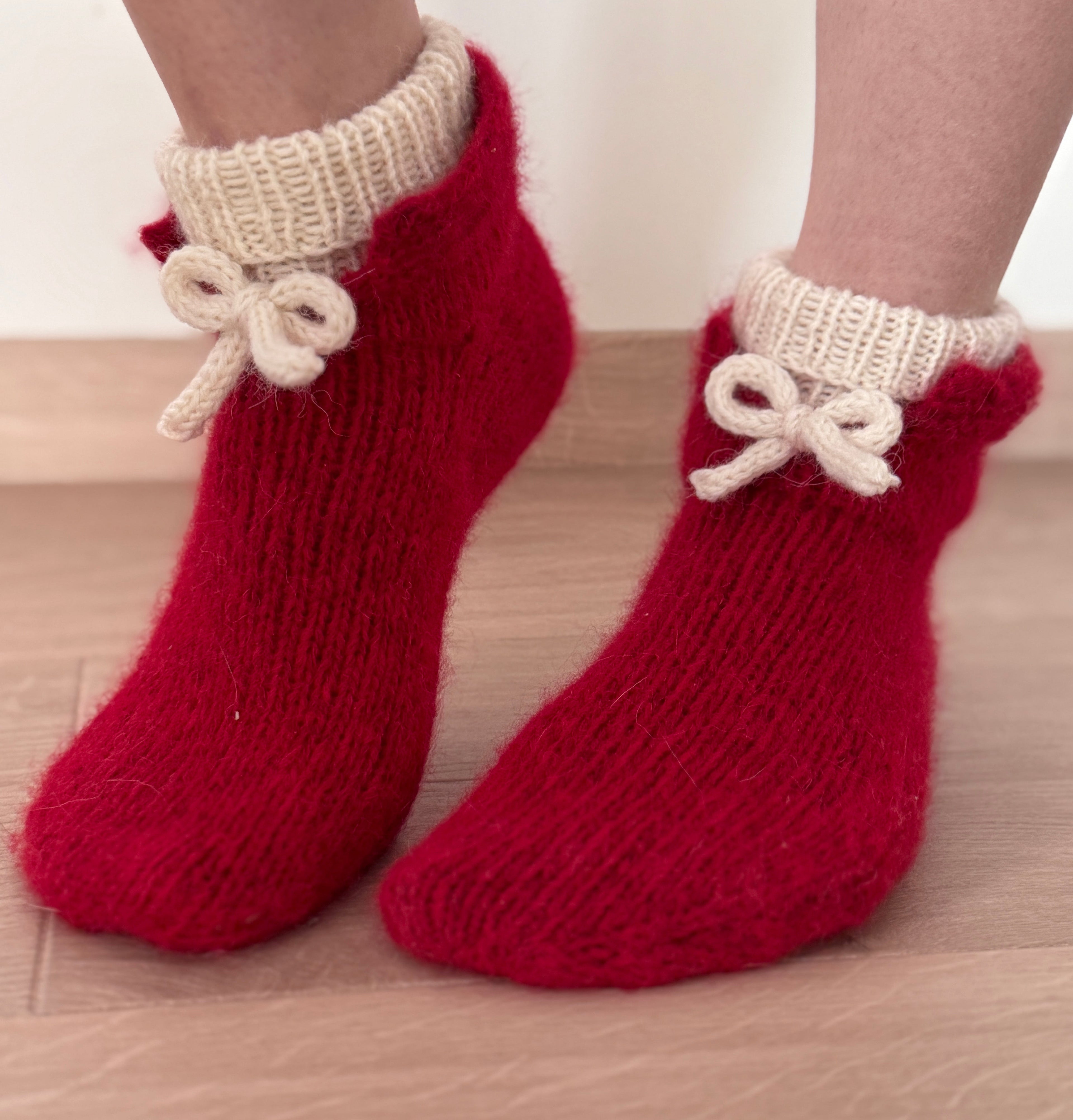 Julesløyfe-tøfler - Norsk oppskrift