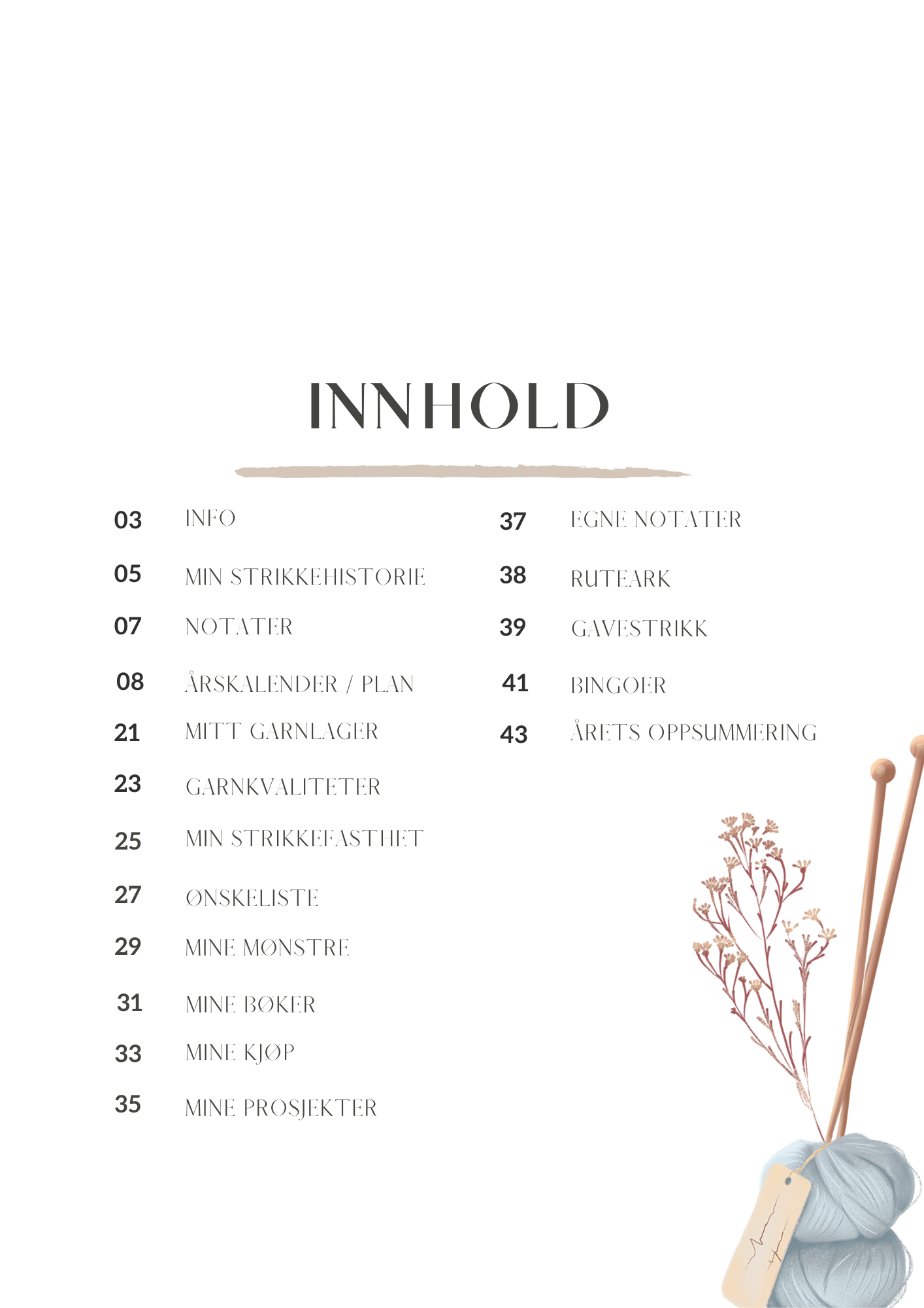 Min lille Strikkejournal