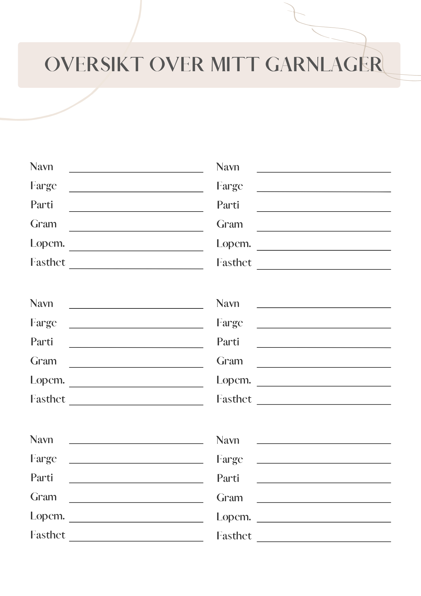 Min lille Strikkejournal